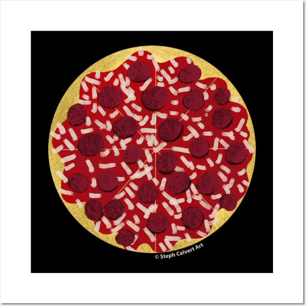 I Love Pizza - Pepperoni Pizza Wall Art by Steph Calvert Art